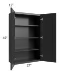 Kingston Steel Grey Shaker 27x42 Wall Cabinet