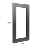 Kingston Steel Grey Shaker 24x30 Wall Diagonal Corner Glass Door Only