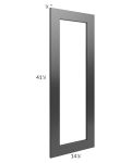Kingston Steel Grey Shaker 24x42 Wall Diagonal Corner Glass Door Only