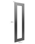 Kingston Steel Grey Shaker 12x42 Glass Door Only - Out of stock through April