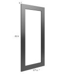 Kingston Steel Grey Shaker 18x42 Glass Door Only