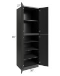 Kingston Steel Grey Shaker 30x96x27 Wall Pantry Cabinet