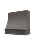 Charcoal Grey Shaker Charlotte Sloped Smooth Hood with Classic Molding