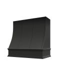 Black Charlotte Strapped Sloped Hood with Classic Molding