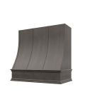 Charcoal Grey Shaker Charlotte Strapped Sloped Hood with Classic Molding