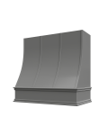 Graphite Grey Shaker Charlotte Strapped Sloped Hood with Classic Molding