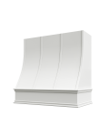 Lakewood White Charlotte Strapped Sloped Hood with Classic Molding