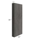 Midtown Dark Grey Shaker 3x30 Wall Column (12" depth)