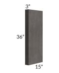 Midtown Dark Grey Shaker 3x36 Wall Column