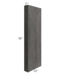 Midtown Dark Grey Shaker 3x36 Wall Column (12" depth)