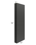Midtown Black Shaker 3x36 Wall Column (12" depth)