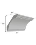 Midtown Painted Grey Shaker Large Cove Crown Molding
