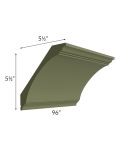 Midtown Hunter Green Shaker Extra Large Cove Crown Molding