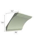Midtown Pistachio Green Shaker Extra Large Cove Crown Molding