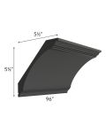Vienna Black Extra Large Cove Crown Molding