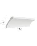 Brighton White Shaker 96" Cove Crown Molding
