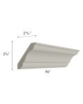 Stratton Light Grey Shaker 96" Crown Molding