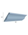 Sky Blue Shaker Crown Molding