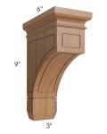 Artisan Walnut Shaker Large Decorative Corbel