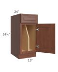 Cambridge Saddle Glaze 15" Tray Divider Base Cabinet