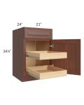 Cambridge Saddle Glaze 21" Base Cabinet with 2 Rollout Trays