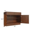 Cambridge Saddle Glaze 42" Base Cabinet
