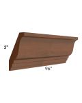 Cambridge Saddle Glaze 96" Crown Molding (3" Height) 