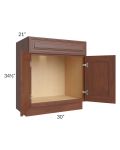 Cambridge Saddle Glaze 30" Vanity Base Cabinet