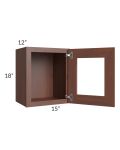 Cambridge Saddle Glaze 15x18 Decorative Wall Cabinet