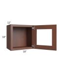 Cambridge Saddle Glaze 18x18 Decorative Wall Cabinet