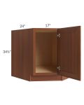Phoenix Caramel Glaze 36" Diagonal Corner Sink Base Cabinet