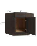 Southport Espresso Shaker 36" Diagonal Corner Sink Base Cabinet