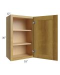 Heritage Amber Shaker 18x30 Wall Cabinet