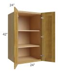 Heritage Amber Shaker 24x42x24 Split Pantry Wall Cabinet