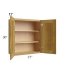Heritage Amber Shaker 27x30 Wall Cabinet