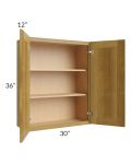 Heritage Amber Shaker 30x36 Wall Cabinet