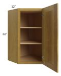 Heritage Amber Shaker 24x36 Diagonal Corner Wall Cabinet