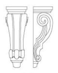 Belfast White Decorative Corbel