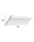 Asheville White Shaker 8' Curved Crown Molding