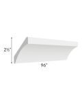 Bayville White 8' Curved Crown Molding