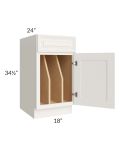 Cambridge Antique White Glaze 18" Tray Divider Base Cabinet