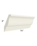 Cambridge Antique White Glaze 96" Crown Molding (3" Height)