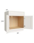 Cambridge Antique White Glaze 30" Sink Base Cabinet (1 drawer front)