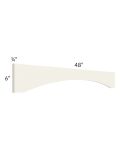 Cambridge Antique White Glaze 48" Shaker Arch Valance