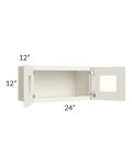Cambridge Antique White Glaze 24x12 Decorative Wall Cabinet