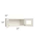 Cambridge Antique White Glaze 27x12 Decorative Wall Cabinet