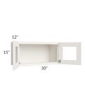 Cambridge Antique White Glaze 30x15 Decorative Wall Cabinet