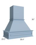 Sky Blue Shaker Wood Range Hood