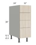 Milan Natural 12" 4-Drawer Base Cabinet