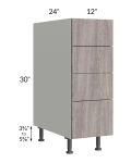 Milan Hazel 12" 4-Drawer Base Cabinet